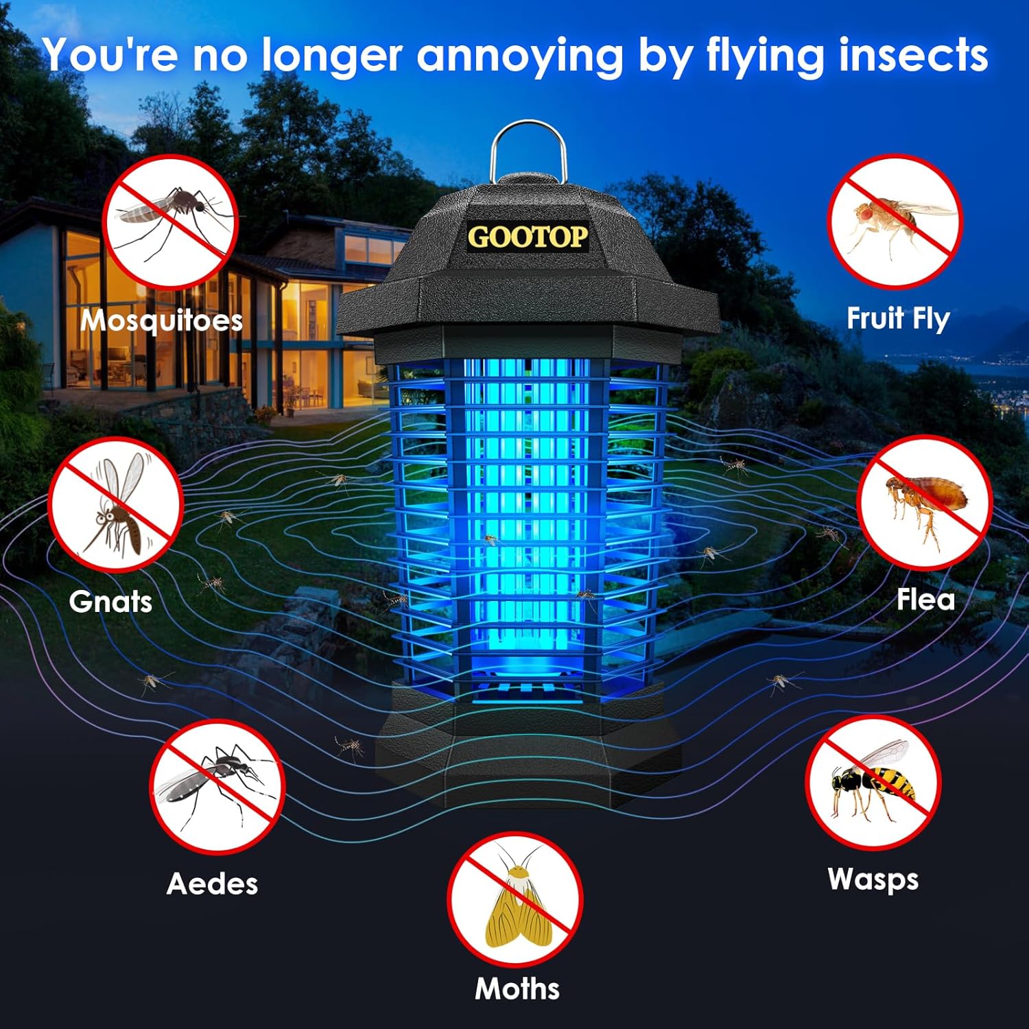 Electric Bug Zapper – Indoor & Outdoor Insect Killer with 15W UV Bulb - Image 2