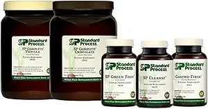 Standard Process Purification Product Kit with SP Complete Chocolate, SP Complete Vanilla and Gastro-Fiber - Includes Whey Protein, Dietary Fiber, Whole Food Green Food Supplement & More